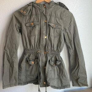 Guess Green Jacket with Hood